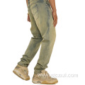 Men's fall and winter slit slimming jeans